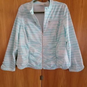 Chico's zenergy shirt, 2, light blue stripe